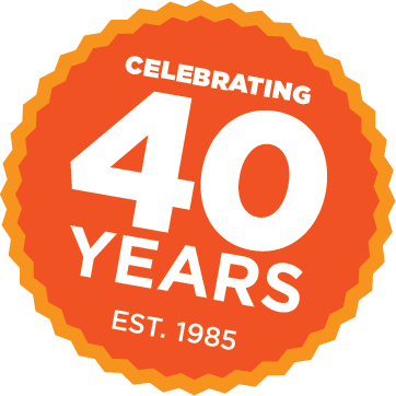 PR Aqua Celebrating 40 Years Badge
